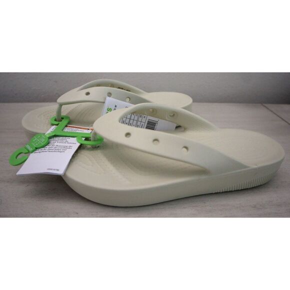 Crocs 207714-2Y2 Women's Sz 6 Bone/Beige Classic Platform Flip-Flop Sandals - Picture 3 of 8